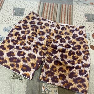 Leopard Print Women's Athletic Shorts